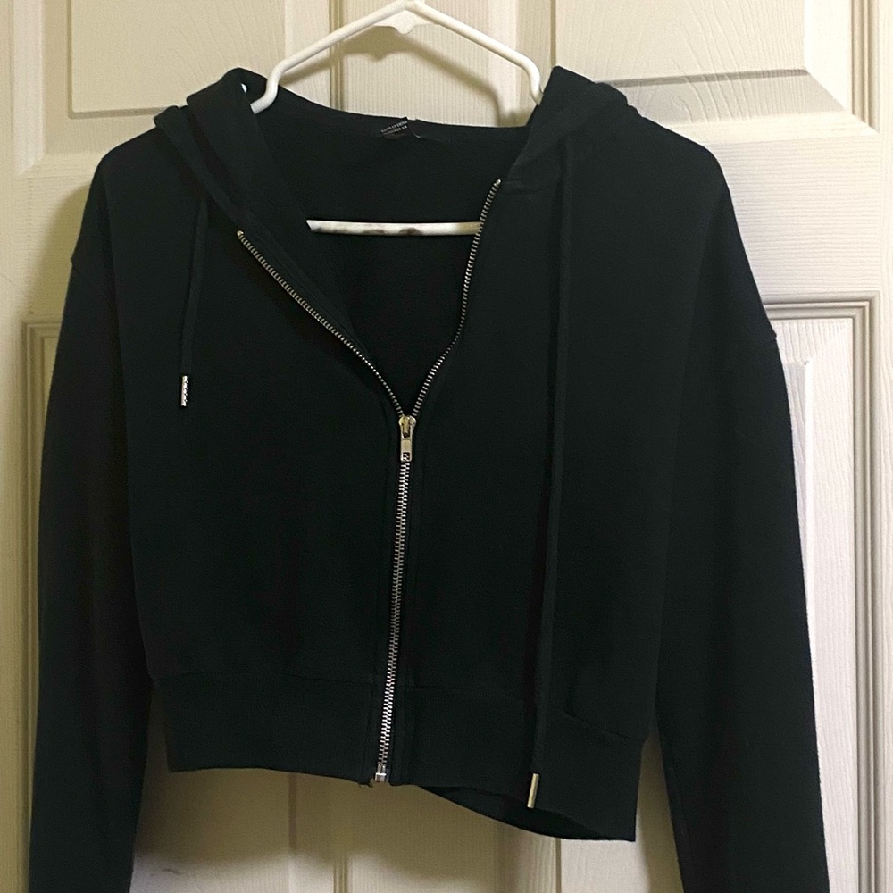 Forever 21 Black Zip-Up Hoodie